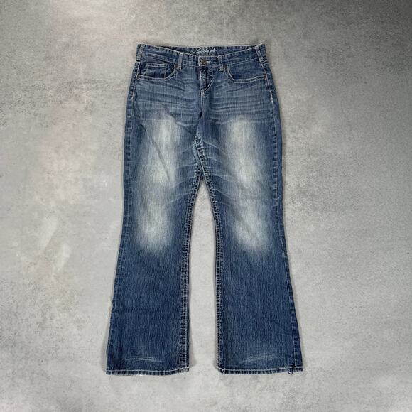 Maurices Flare Jeans Medium Wash Bootcut Denim - Size: 9/10 Short - Picture 1 of 9